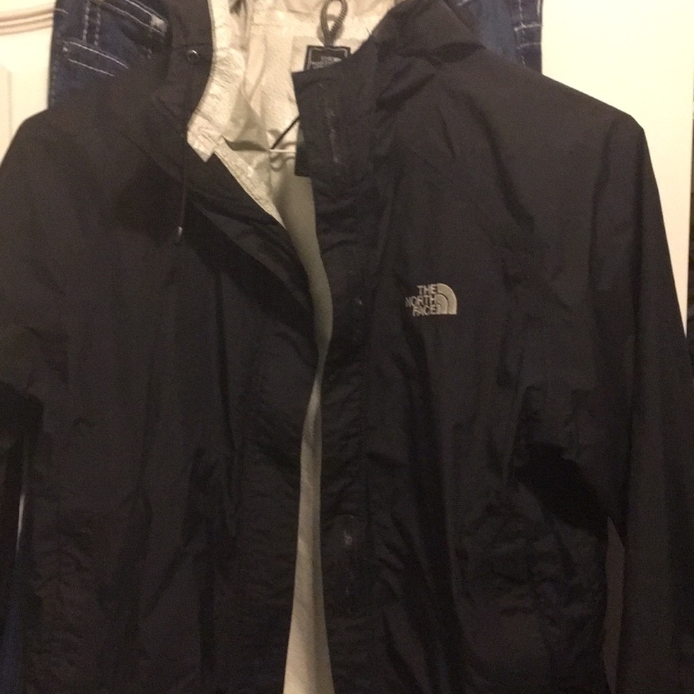 North Face rain jacket Black